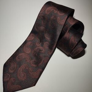BCBG Attitude Elegant Brown And Rust Paisley Men's Tie